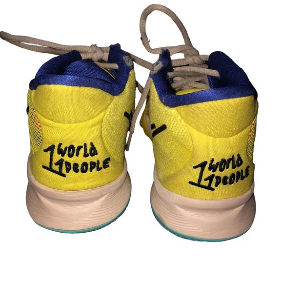 Nike Kyrie 7 Sneakers Youth 4Y Used 1 World 1 People CT4080-700 Some Wear - Picture 5 of 16